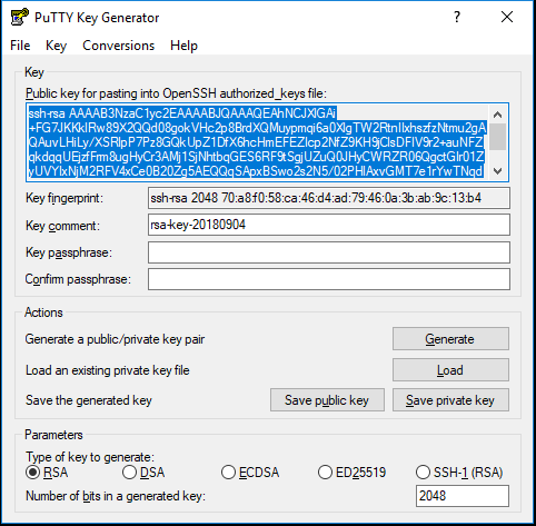 Inquire corruption comment Generating and uploading SSH keys under Windows – Opengear Help Desk